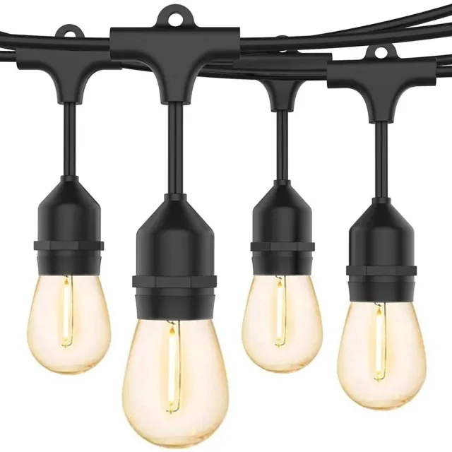 Ozocozy Lichtsnoer buiten - Lichtslinger - Lampjes slinger buiten - Prikkabel 10M - Tuinverlichting 1Watt LED - Warme sfeerverlichting 2700K - Weersbestendig IP 65 - Koppelbaar tot 200M - Buitenverlichting - Lichtsnoer