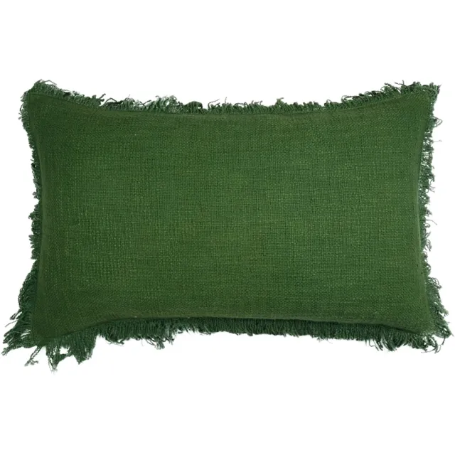 Linen & More Lioni Garden Groen Kussen | 30 X 50 | Sierkussen Voor Woonkamer Of Slaapkamer