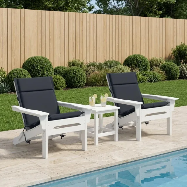 vidaXL Kussen voor lage rugstoelen GEMERT 2 st 100% Polyester Blauw