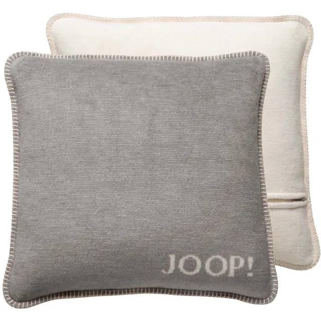 Joop! Kussen MDF Doubleface Een maat, 50x50 Set van 1 lichtgrijs