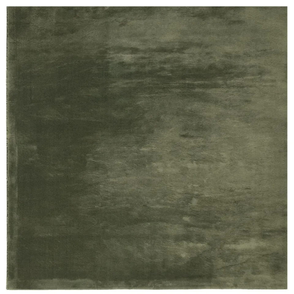 vidaXL Rug HUARTE Green 120 x 120 cm 100% Polyester Plat, foto 3