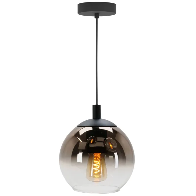 EGLO Ariscani 1 Hanglamp - E27 - Ø 20 cm - Koperglas - Zwart Zwart;Koper;