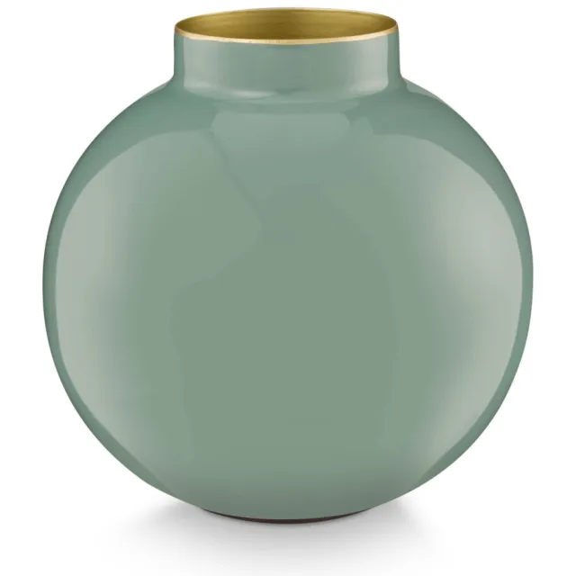 Pip Studio vaas metaal groen, 17 cm