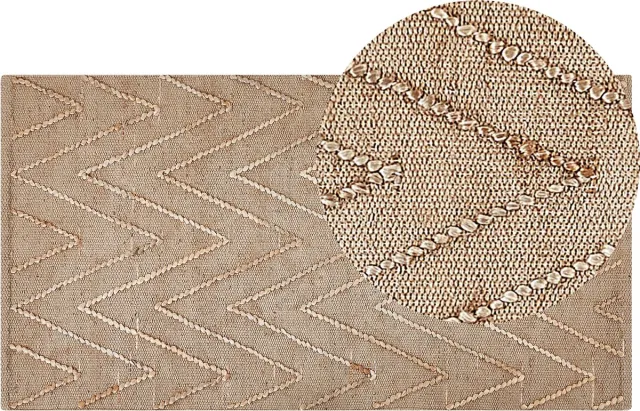 Beliani DADAY - Jute vloerkleed - Beige - 80 x 150 cm - Jute