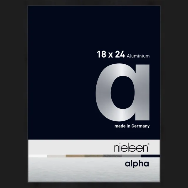 Nielsen Alpha Aluminium Fotolijst Black Matt 18x24cm Matzwart