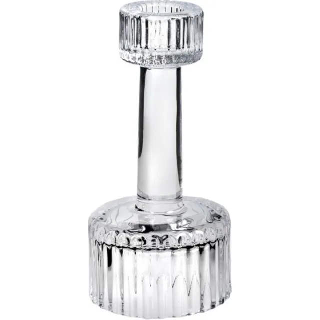 Concord Concorde Kaarsen kandelaar - glas - luxe - 7 x 15 cm - Houder geschikt voor dinerkaarsen Transparant