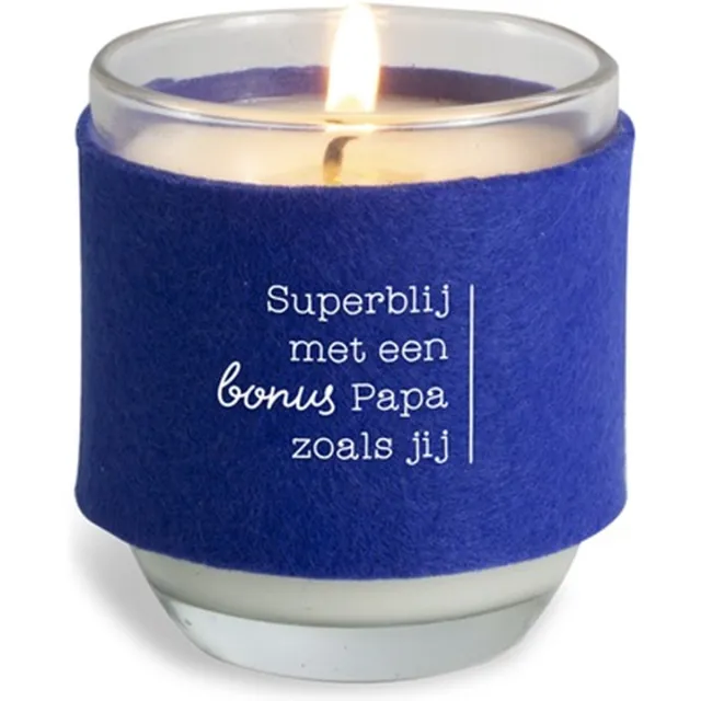 Miko Bonus papa-cosy candle-papa-vaderdag-kaars wit