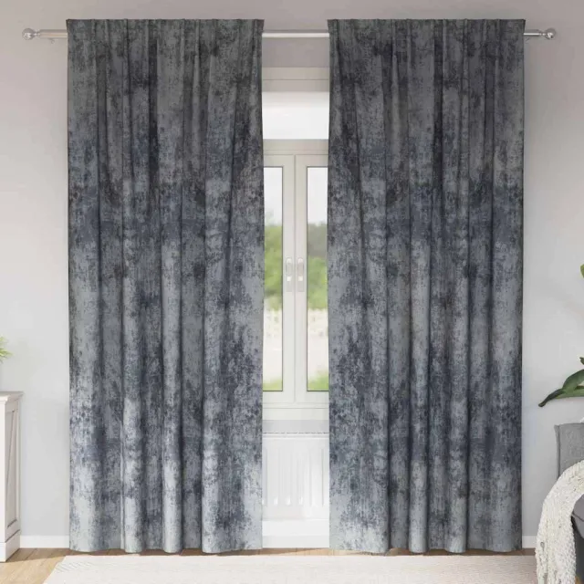 vidaXL Velvet Gordijnen 2 st Zilvergrijs 225 x 140 cm Fluweel