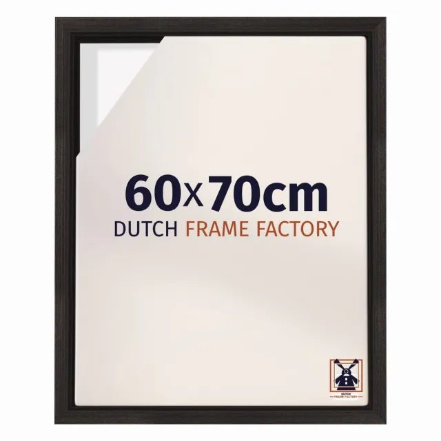 Dutch Frame Factory Baklijst 60x70 cm - Eiken Donker - Geschikt voor Canvasdoek - MDF Baklijst Lausanne