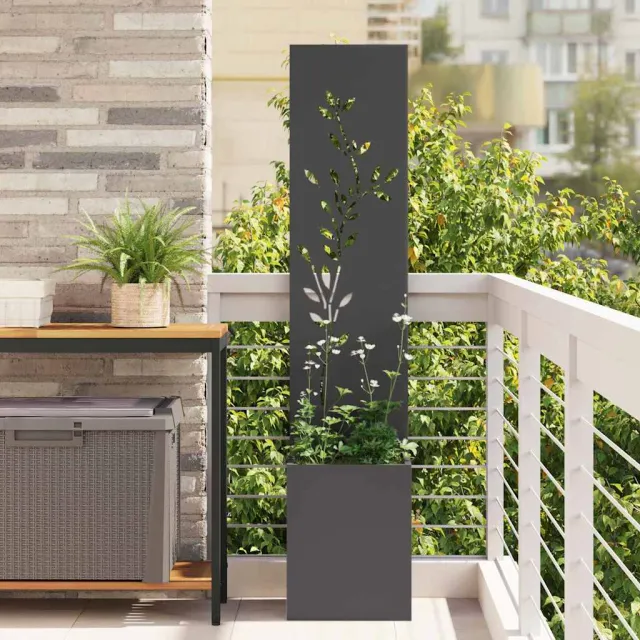 vidaXL Tuin Privacy Screen Zwart 32 x 32 x 150 cm Koudgewalst staal