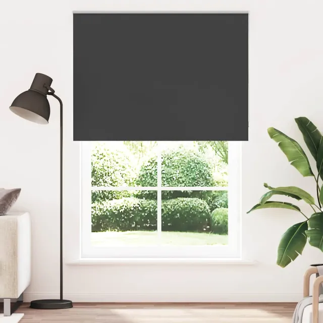 vidaXL Rolgordijn verduisterend 165x230 cm stofbreedte 161,6 cm zwart