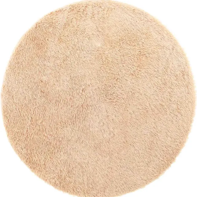 vidaXL Hoogpolig - vloerkleed - NAVARRA - cm - polyester - beige