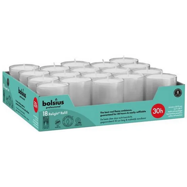 Bolsius Relight 30 Uur Grijs | 4 x 18 stuks