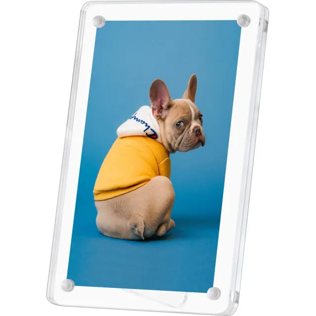 Unyqoos Acryl fotolijsten set, magnetisch en zwevend ontwerp voor foto's en documenten Transparant