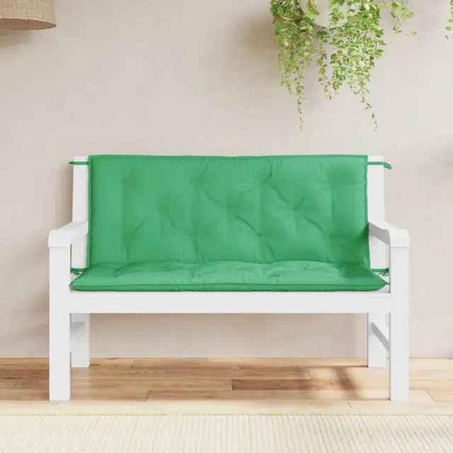 vidaXL Tuinbankkussens 2 st 120x50x7 cm oxford stof groen