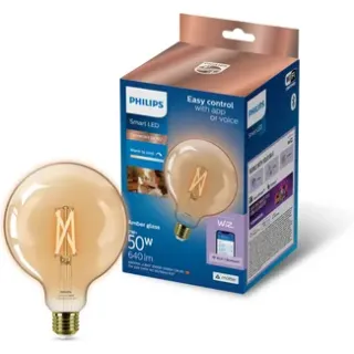Philips Slimme Ledfilamentlamp G125 Amber E27 7w Goud