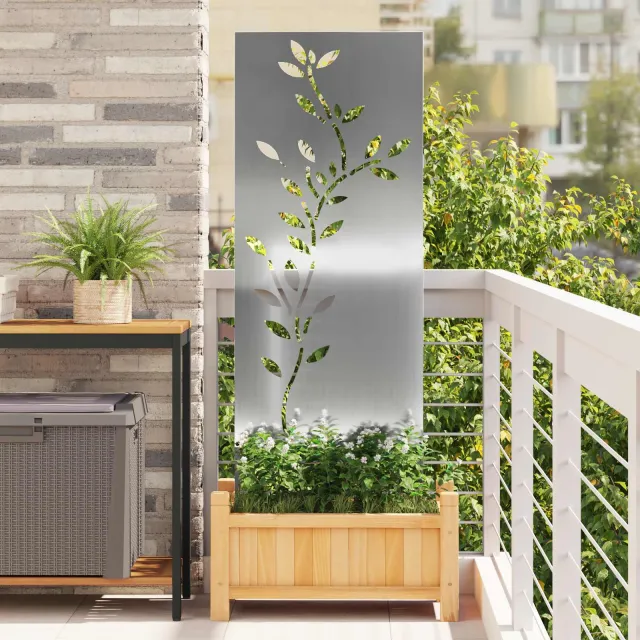 vidaXL Tuin Privacy Screen Zilver 50 x 140 cm Gegalvaniseerd staal