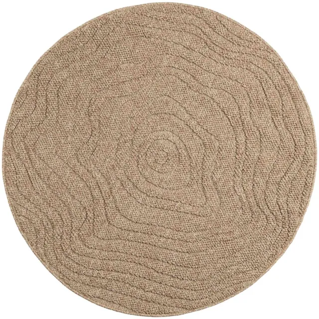 vidaXL Binnen- - en - buitenkleed - AGIRA - Naturel - Ø - 160 - CM - Polyester