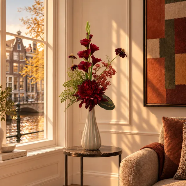 maxifleur Kunstplanten Kunst herfstboeket Jette Neurenberg 80cm Meerkleurig