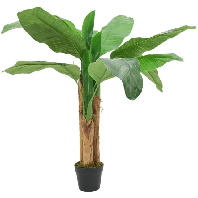 vidaXL Kunstplant bananenboom 9 bladeren 120 cm groen
