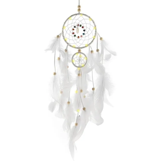 Nixnix Dromen Vanger met verlichting - Dream Catcher - 60cm - Wit