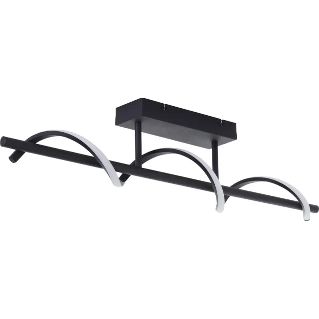 Brilliant lamp Eunice LED plafondlamp mat zwart 22 W LED geïntegreerd