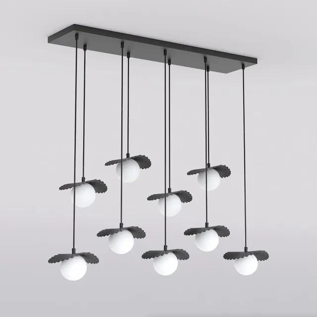 Emibig FLORA 9 BLACK OPAL - Moderne hanglamp voor sfeervolle verlichting