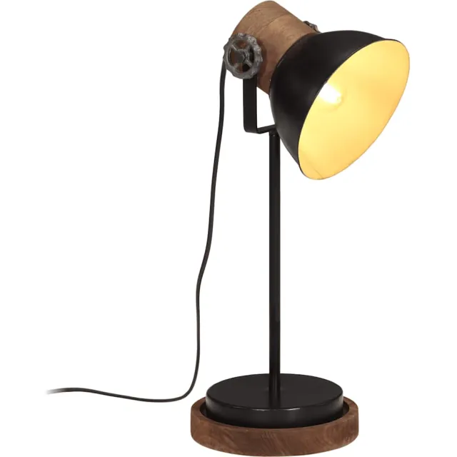 vidaXL Bureaulamp 25 W E27 17x17x50 cm zwart
