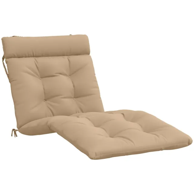 vidaXL Ligstoel - Kussen - VIANEN - 100% - Polyester - Zand - 200 - x - 80 - x - 8 - cm