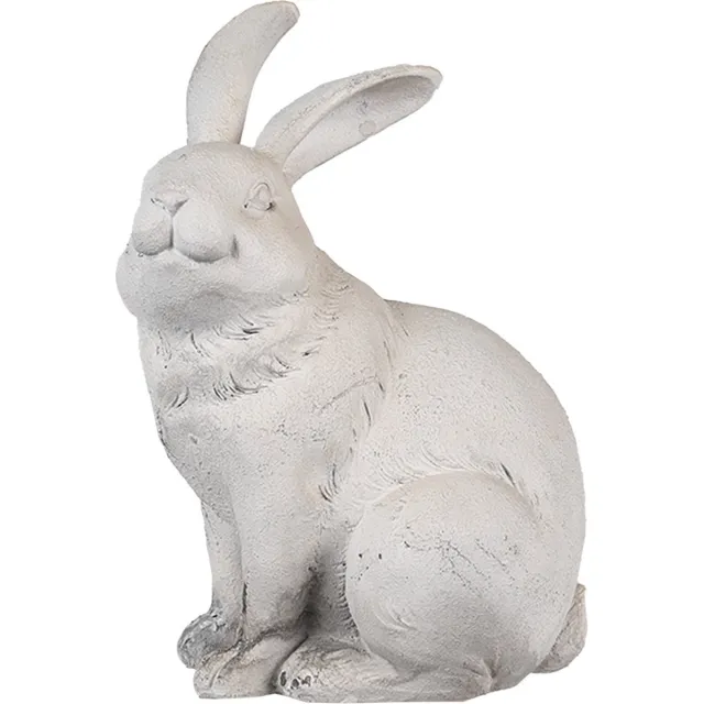 Clayre & Eef Beeld Konijn 21 cm Beige Polyresin