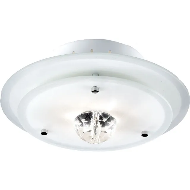 ESTO Plafondlamp Glas metaal ronde verlichting Lamp LightDiamantis 40115 Wit