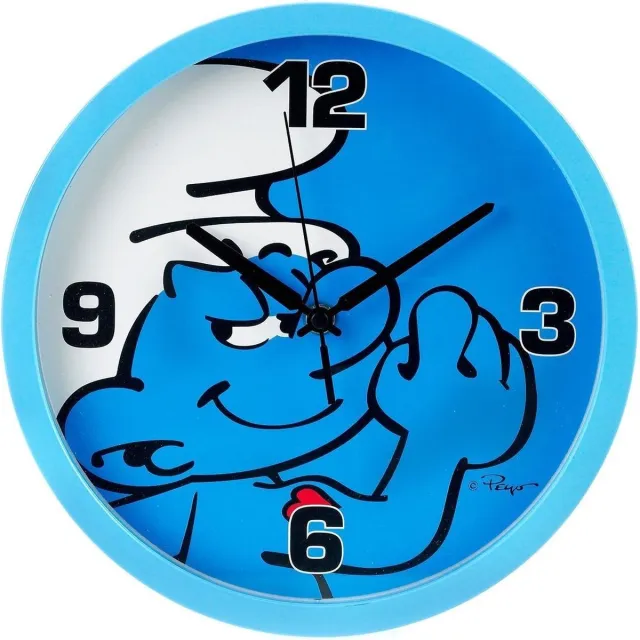 De Smurfen Wandklok / Klok Blauw
