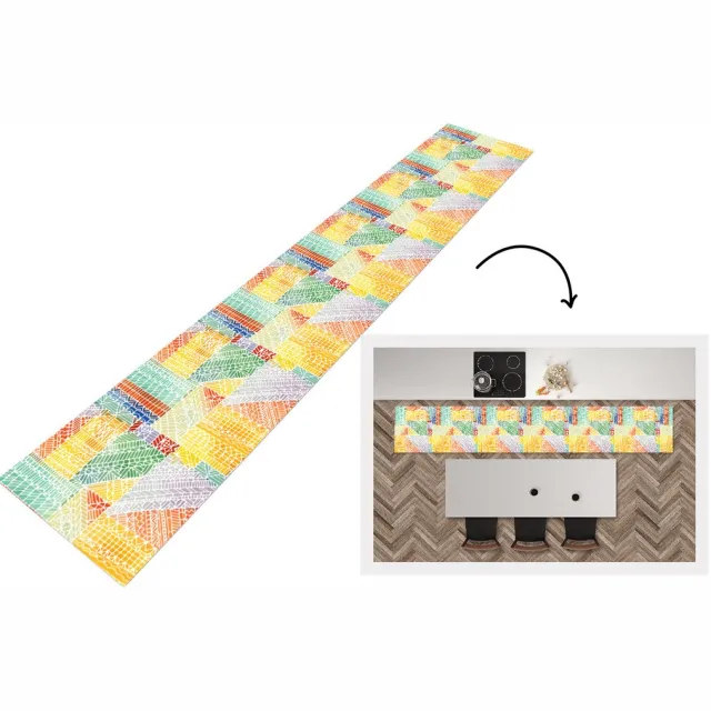 KitchenYeah Keukenloper - Keukenmat vinyl Patronen - Mozaïek - Abstract - Keukenmatten loper - Keuken vloerkleed tapijt, foto 6