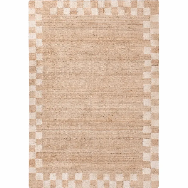 Beliani BEED - Vloerkleed - Lichtbeige - 160 x 230 cm - Jute