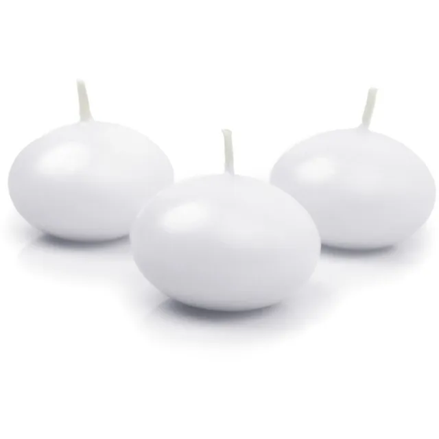 PartyDeco Drijfkaarsen - 10x stuks - wit - parafine - 5 cm - woondecoratie kaarsen - 3 branduur