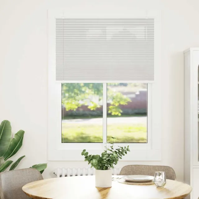 vidaXL Plissé rolgordijn 100x100 cm stofbreedte 99,4 cm polyester grijs