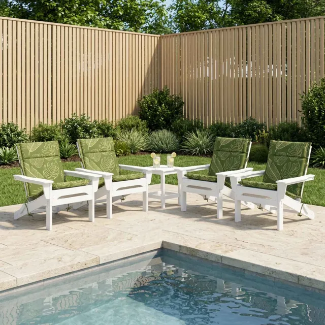 vidaXL Kussen voor lage rugstoelen GEMERT 4 st 100% Polyester groen
