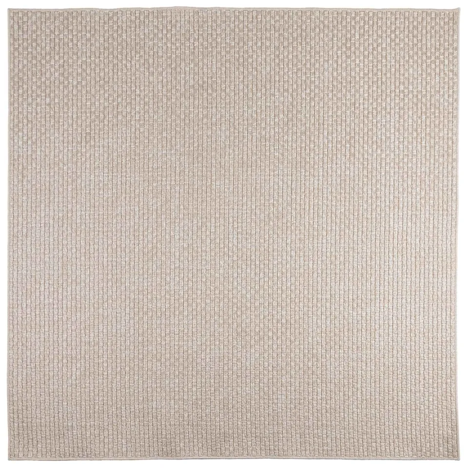 vidaXL Vloerkleden Vierkant FARO Crème 120 x 120 cm Polyester