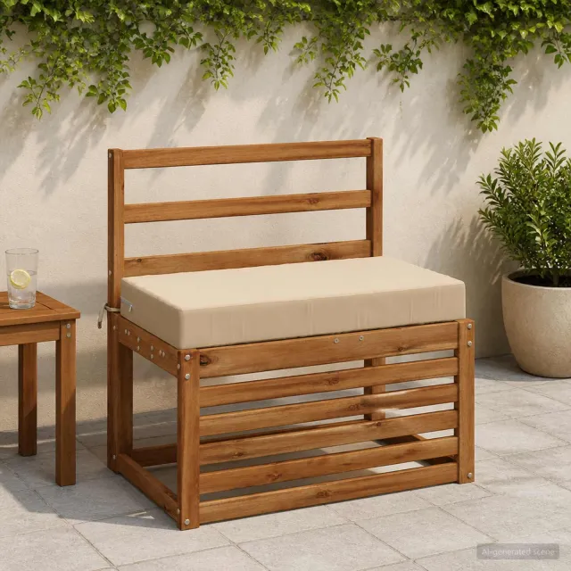 vidaXL Rugkussen SOEST 100% Polyester Beige 70 x 40 x 10 cm