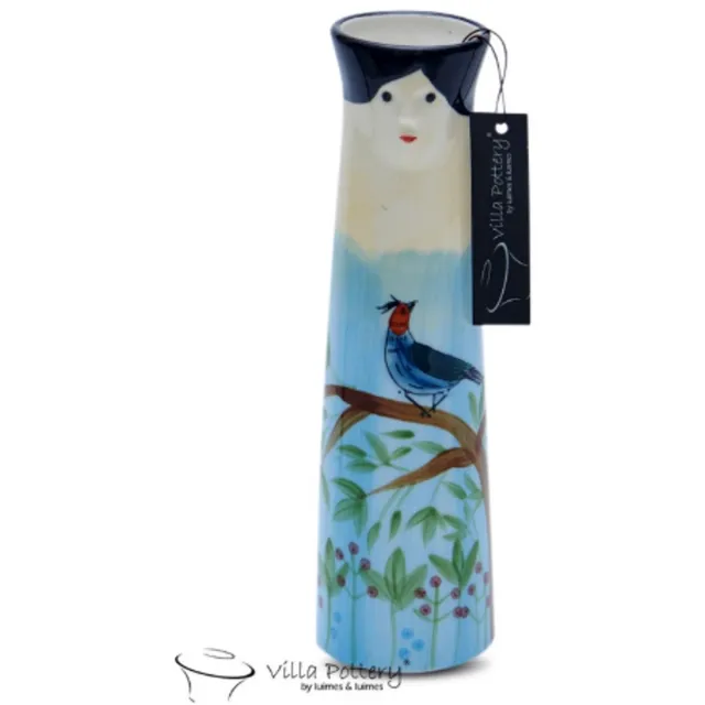 Villa Pottery Vaas - Villa Pottery - Woondecoratie - Decoratie - Porselein - Waterdicht - Garden Pleasure 1D Blauw