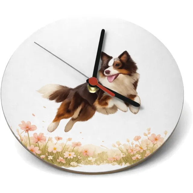 Mr Cadeautjes Klok rond Ø 19 - design Een krachtige, dromerige dierenprint met één hoofdfiguur in | cadeau Wit