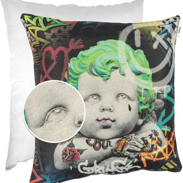ANRO Cupido Sierkussen 40x40 cm - Gobelin - Inclusief vulling Multicolor
