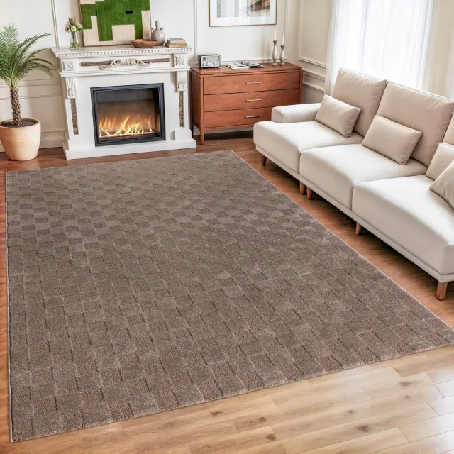 Muratap Vivant Chesterfield - Vloerkleed Laagpolig Effen - Taupe- 200x290 CM