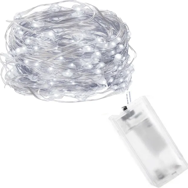 springos Kerstverlichting | 0.9 m | Waterdicht | Op Batterij | LED-Verlichting | Koel Wit