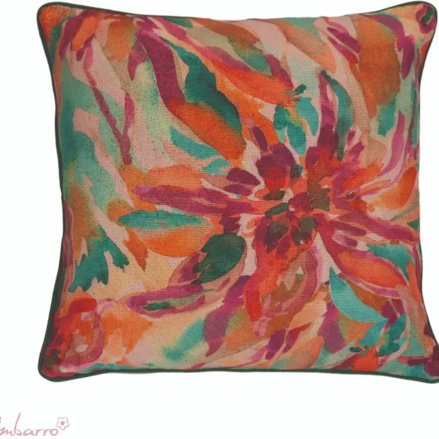 Imbarro Sierkussen - Kussen - Anemone - Binnen/Buiten - P.E.T. Gerecycled Plastic - 45x45cm Roze