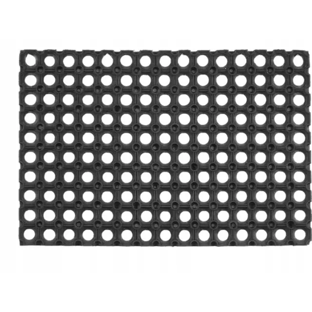 Smart Home 80x120cm Rubberen Deurmat Honingraat Antislip Duurzaam Zwart