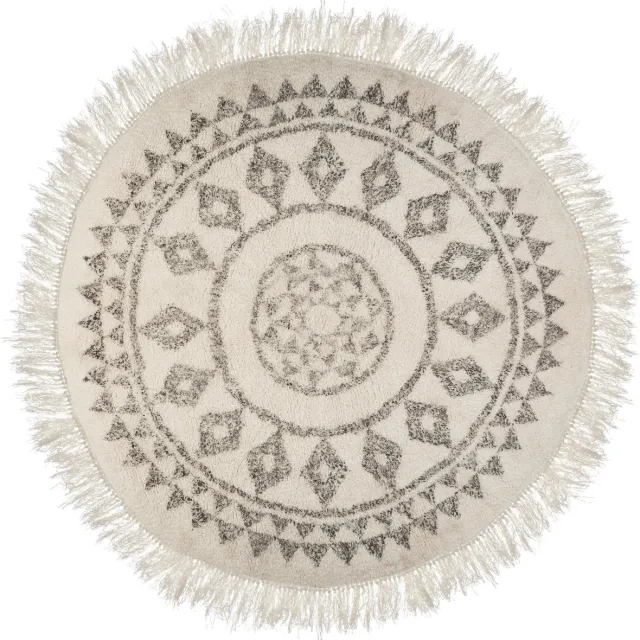 Atmosphera Tapijt rond 120 cm geometrische patronen - vloerkleed - vloerkleden -prachtig ronde tapijt - bohemien stijl Multi