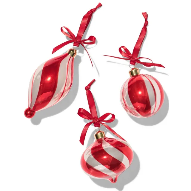 HEMA Kersthangers 27x16x10 cm glas snoep - 3 stuks