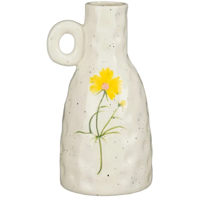 Mica Decorations vaas Selise (10.5x9.5x18.5 cm) Geel