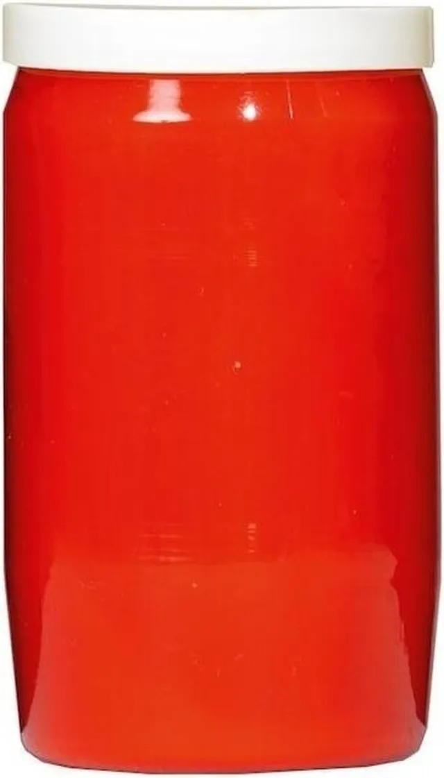Spaas Grafkaars/gedenklicht - 2x - rood - 6 x 10 cm - 3 dagen brandtijd - Graflichten